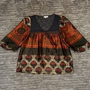 Sundance Silk and Lace Tunic Size Small